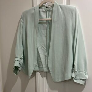 Babaton Light Green Women's Blazer
